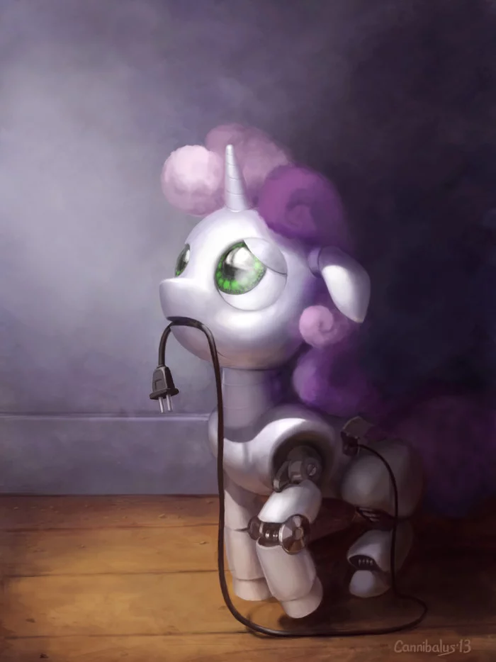 feed me please - My little pony, Sweetie belle, Sweetie Bot