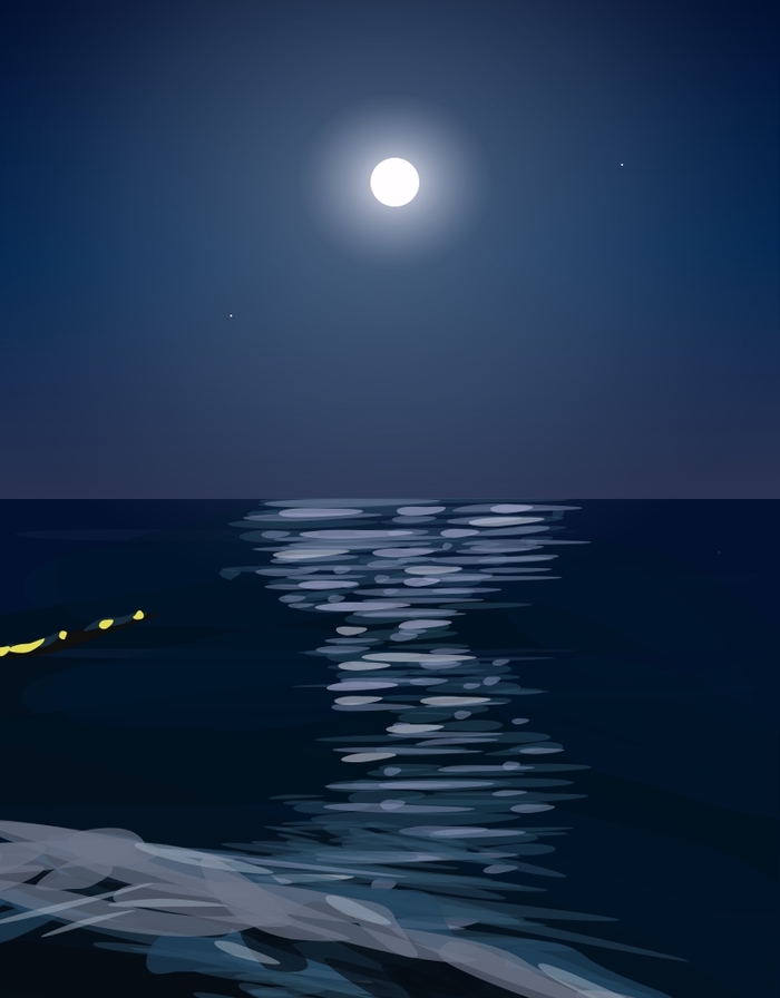 Moonlight - Vector graphics, Corel draw, My