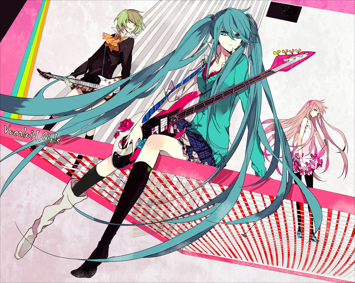 Guerre - Anime, Not anime, Vocaloid, Anime art, Pixiv, Hatsune Miku, Megurine luka, Gumi megpoid