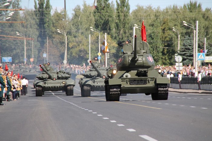 Military parade in honor of the 75th anniversary of the victory in the Battle of Kursk - Parade, Victory, Battle of Kursk, Russia, No rating, Longpost, Army, Kursk, Video