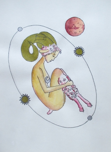 Zodiac signs - My, Zodiac signs, Sketch, Longpost, Drawing, Watercolor, Illustrations