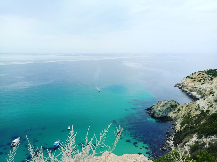 Crimea. Sevastopol. - My, Crimea, Sevastopol, Cape Fiolent, Black Sea, Beach, Sand, The rocks, Longpost