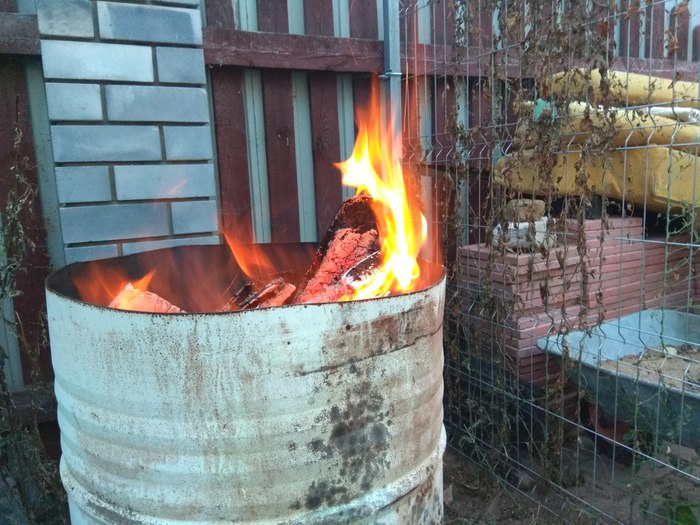 Brunette witch winks at me) - My, Bonfire, Garbage, Cleaning