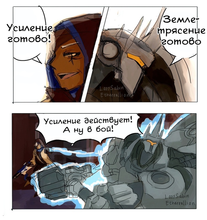   , Ethereallion, Overwatch, Soldier 76, Reinhardt, Ana, Ana Amari, 