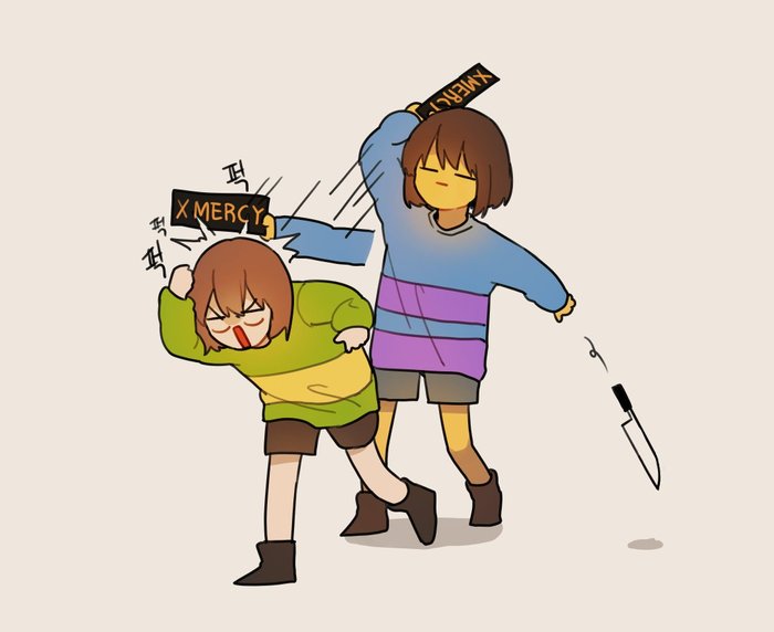 Mercy - Frisk, Chara, Mercy, Undertale