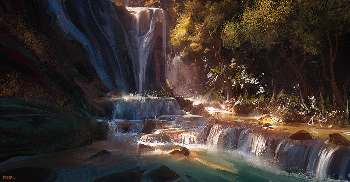 Waterfall - Арт, Водопад, Jason Scheier