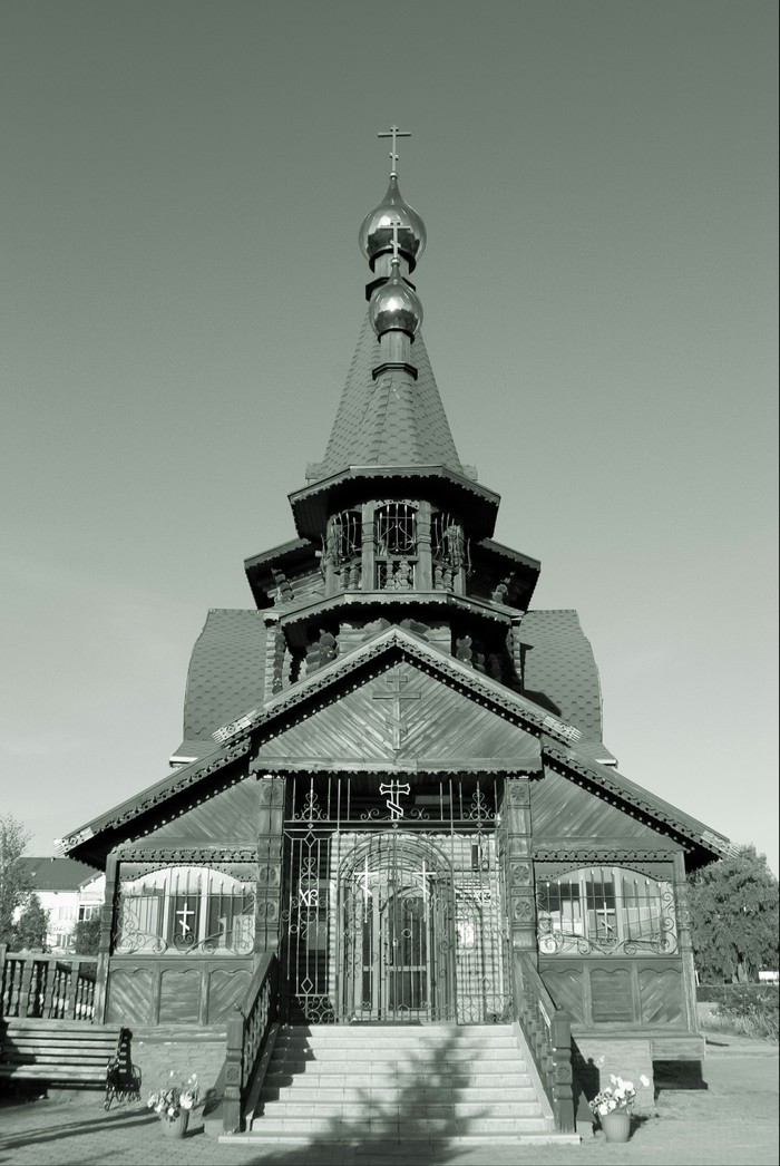 Church of All Saints - My, Temple, Beginning photographer, Black and white, Omsk, Nikon