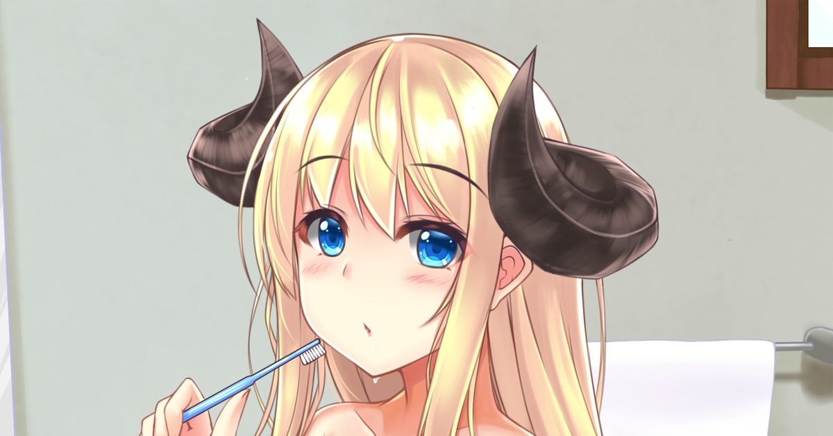 Morning - NSFW, Anime art, Anime, Anime original, Horns