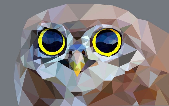 Low poly Owl - My, Low poly, Adobe illustrator, Lowpolyart, Owl