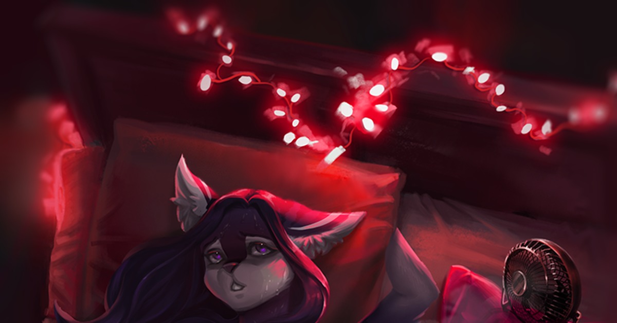 hot night - NSFW, Furry, Art, Furotica, Tag, Night, Bed