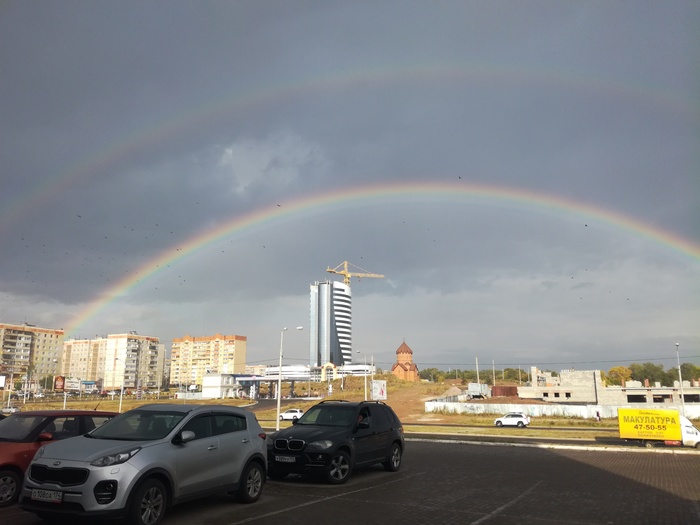 Double Rainbow - My, Rainbow, Rain, beauty