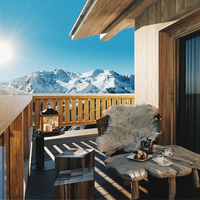Ideal place for breakfast - The photo, Morning, Breakfast, Aesthetics, The mountains, House, Vacation