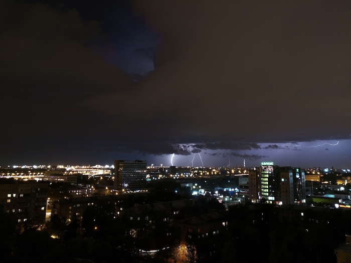 Thunderstorm - My, Mobile photography, Thunderstorm, Saint Petersburg, Longpost