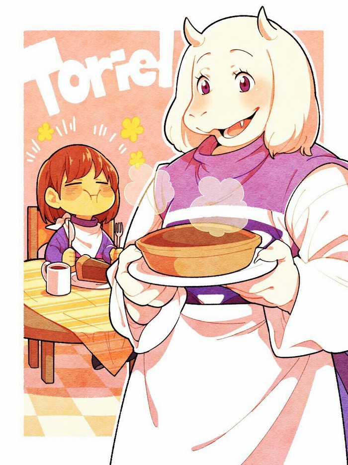 Toriel and Frisk - Undertale, Toriel, Frisk, Арт, Игры