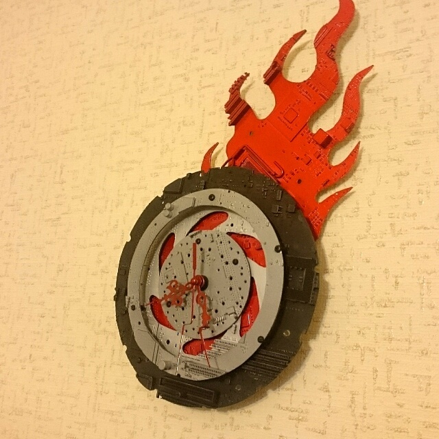 My temporary creativity, clock from motherboards - My, Clock, , Longpost