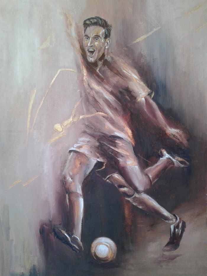 Messi at the Pomegranate Yard on Spiridonovka - My, Football, Exhibition