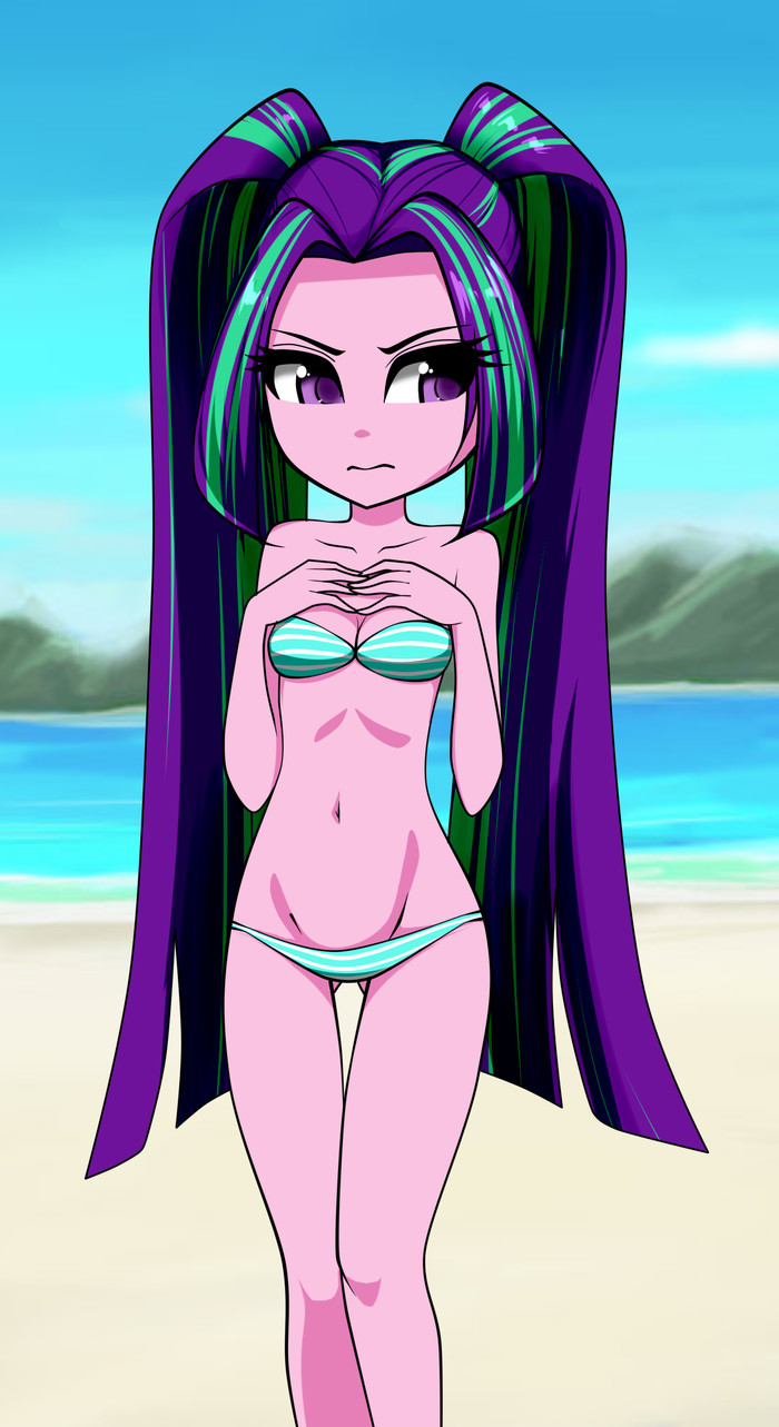 Ария на пляже - My Little Pony, Equestria Girls, Aria Blaze, Nekojackun, MLP Edge