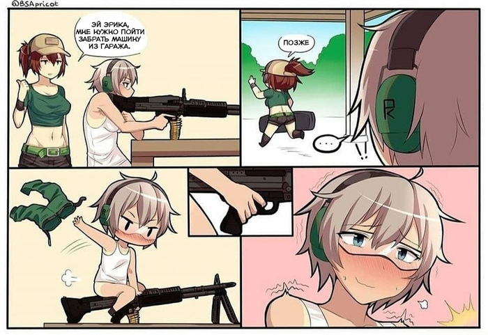 Why you can't leave a girl with a gun alone - Comics, Bsapricot, Humor