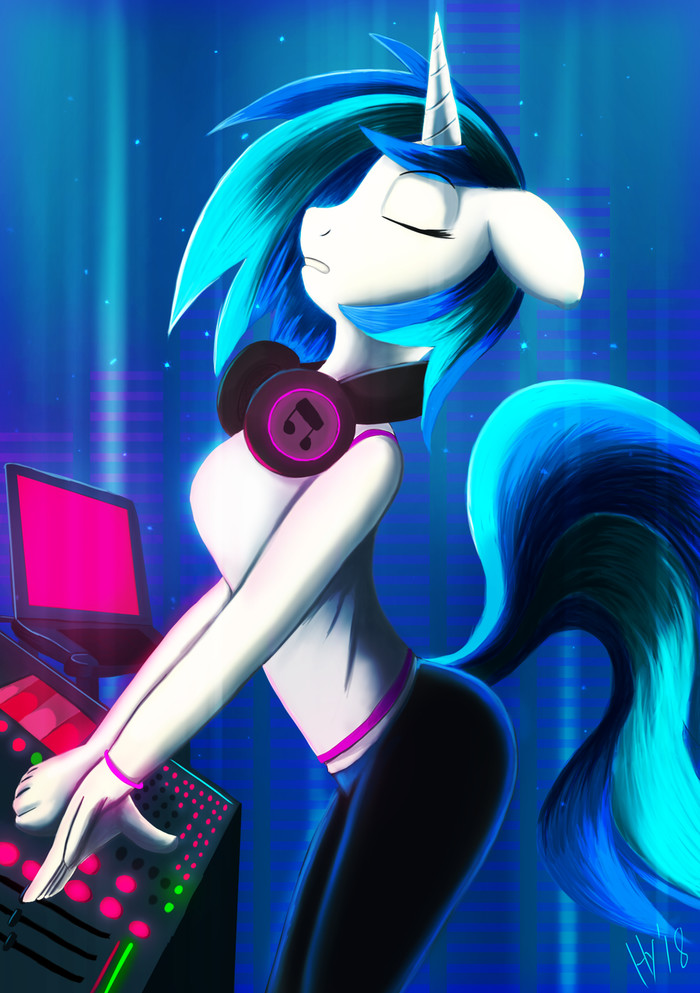 She's the D to the J to the P-O-N-3 - My Little Pony, Vinyl Scratch, Антро