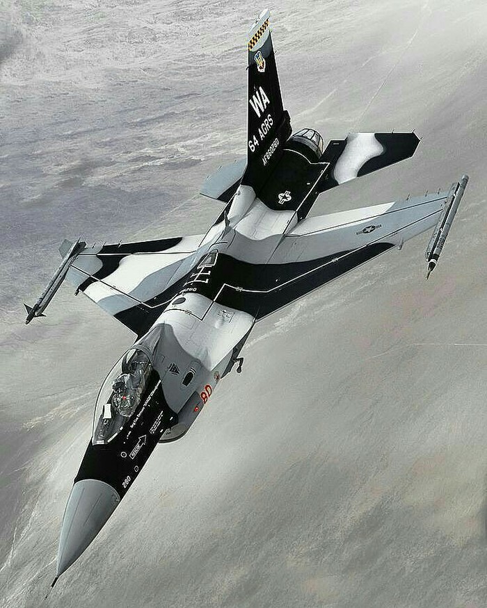 Fighter F-16 Aggressor. - Aviation, Interesting, The photo, Military equipment, beauty, Power