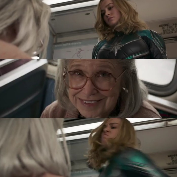 When you gave up your seat, and then you get mad that you are standing - Captain Marvel, Public transport, Humor, Marvel