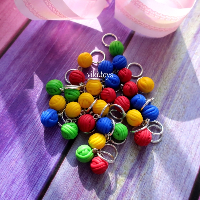 Knitting markers - My, Knitting, Crochet, Decoration, Polymer clay, With your own hands, Handmade, Presents, Berries, Longpost
