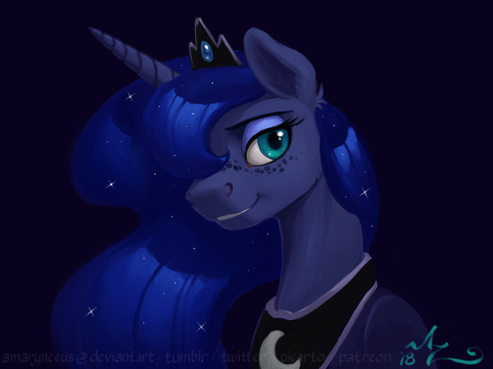 Луна - My Little Pony, Princess Luna, PonyArt, Amarynceus