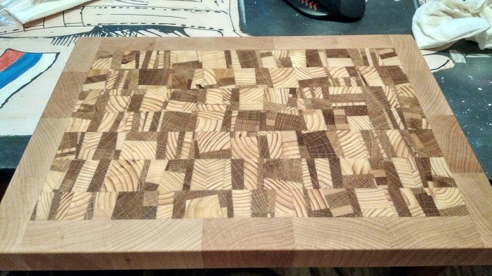 End cutting boards. - My, Woodworking, End board, With your own hands, Presents, Longpost