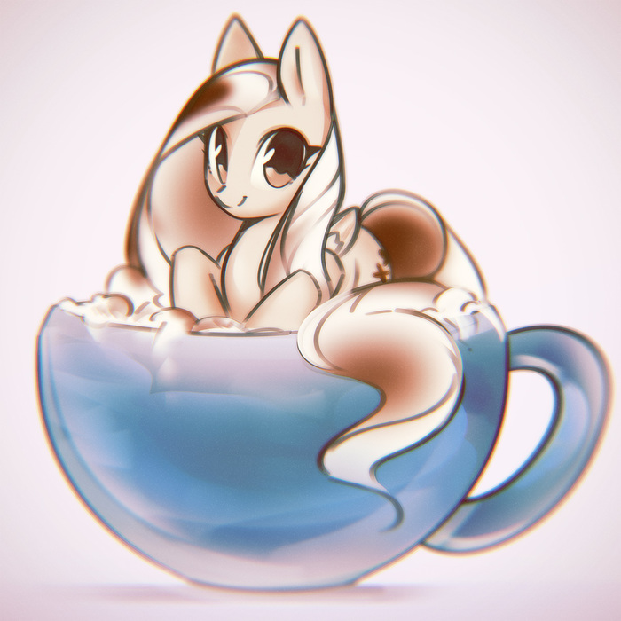 Cappuccino Foam Fluttershy - My little pony, PonyArt, Fluttershy, Mirroredsea