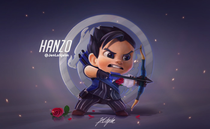 Chibiwatch byJen Lohjelm Overwatch, , Mercy, Genji, Hanzo, Junkrat, Lucio, Widowmaker, 
