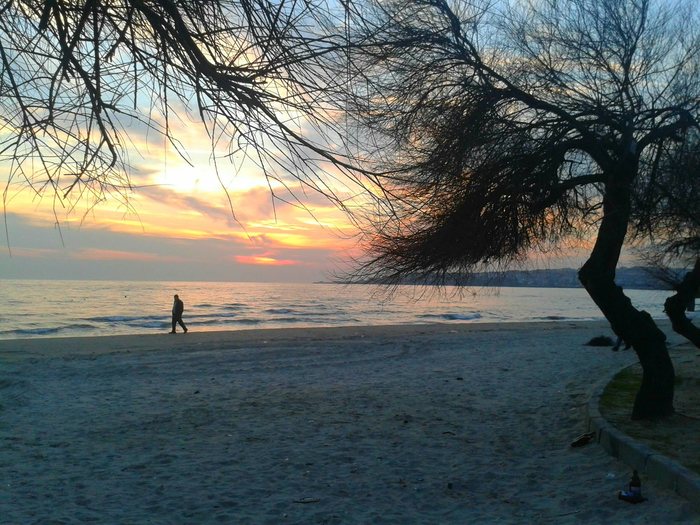 Orange sunset and warm wind - Sunset, Sea, My