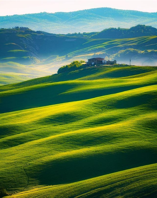 Tuscany - Italy, The mountains, Greenery, Landscape, The photo, Beautiful, Screensaver, House