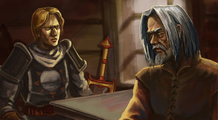 Tyrion and Darion - My, Wow, Warcraft, World of warcraft, Tyrion Fordring, , Drawing, Computer graphics