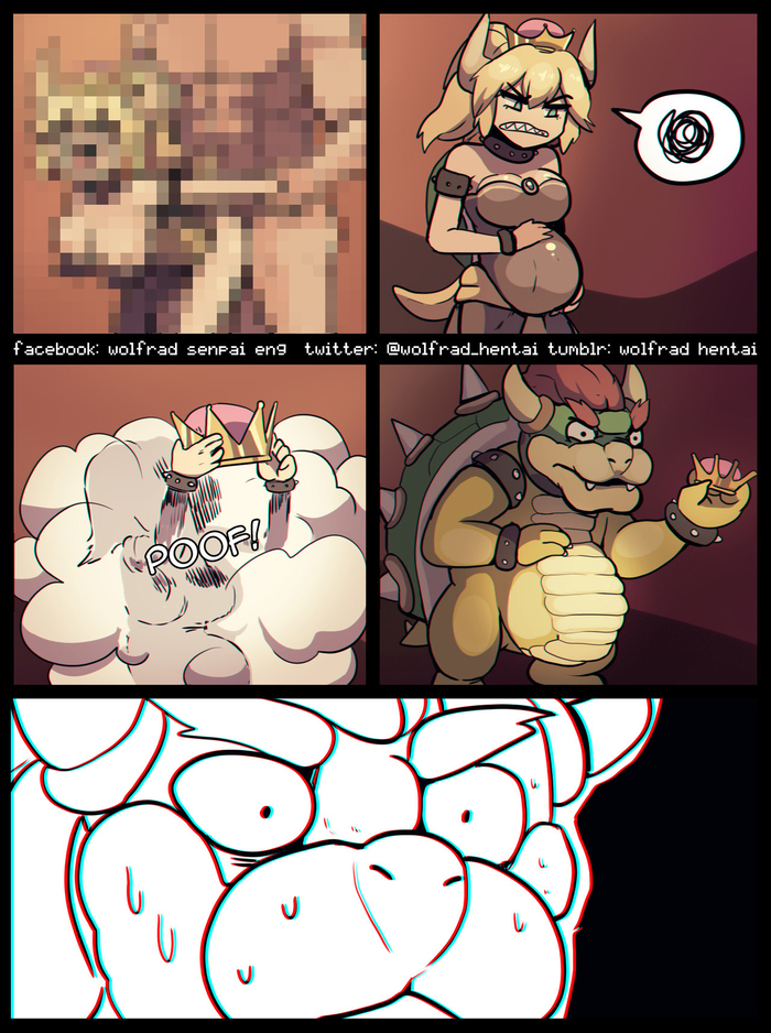 Ok that’s it. Now I can stop - NSFW, Wolfrad, Комиксы, Боузер, Bowser, Bowsette, Pregnant, Игры