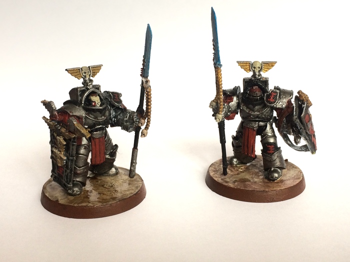 Inquisitorial Space Marine bodyguards wearing Cataphract Terminator Armor - My, Astra Militarum, Wh miniatures, Wh painting, Wh40k, Inquisition, Warhammer 40k, Adeptus Astartes, Longpost