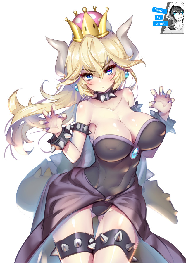 Bowsette - NSFW, Deviantart, Art, Drawing, Games, Mario, Bowsette, Longpost, Danmakuman, Zantyarz