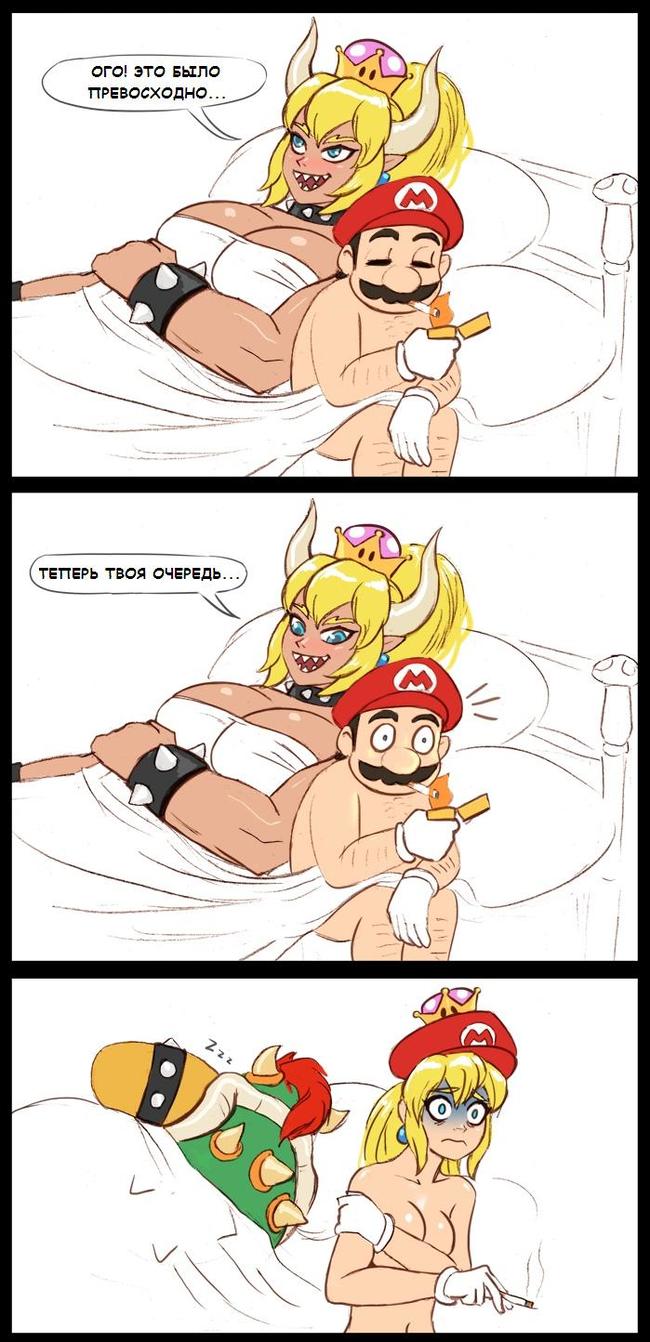 This is some kind of wrong princess Peach! .. - NSFW, Flick-the-thief, Super mario, Bowser, Bowsette, Mario, Comics, Computer games
