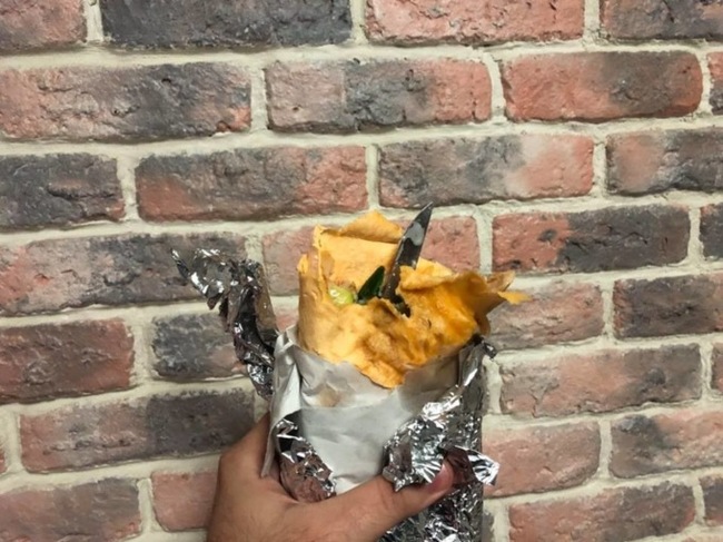 Very sharp shawarma - Food, The photo, Knife, Shawarma