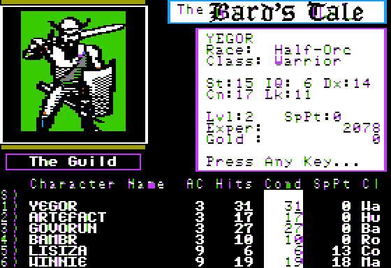 Tales of the Unknown: Volume I - The Bard's Tale. Part 1. - 1985, Computer games, Retro Games, Passing, The Bards Tale, Interplay, Apple II, Video, Longpost