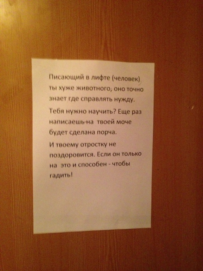 I take the elevator in the morning - My, Toilet, Russia, Elevator