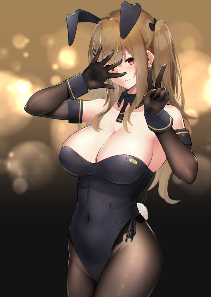 UMP9 - Аниме, Anime Art, Girls Frontline, Ump9, Сиськи, Bunnysuit