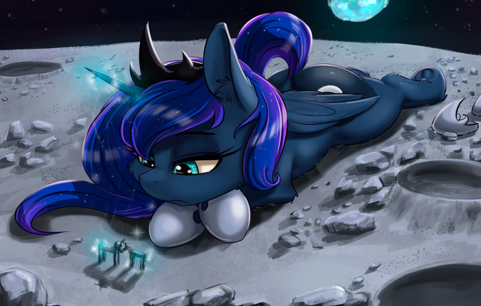 Sad Luna - My little pony, PonyArt, Princess luna, Alcor, MLP Edge