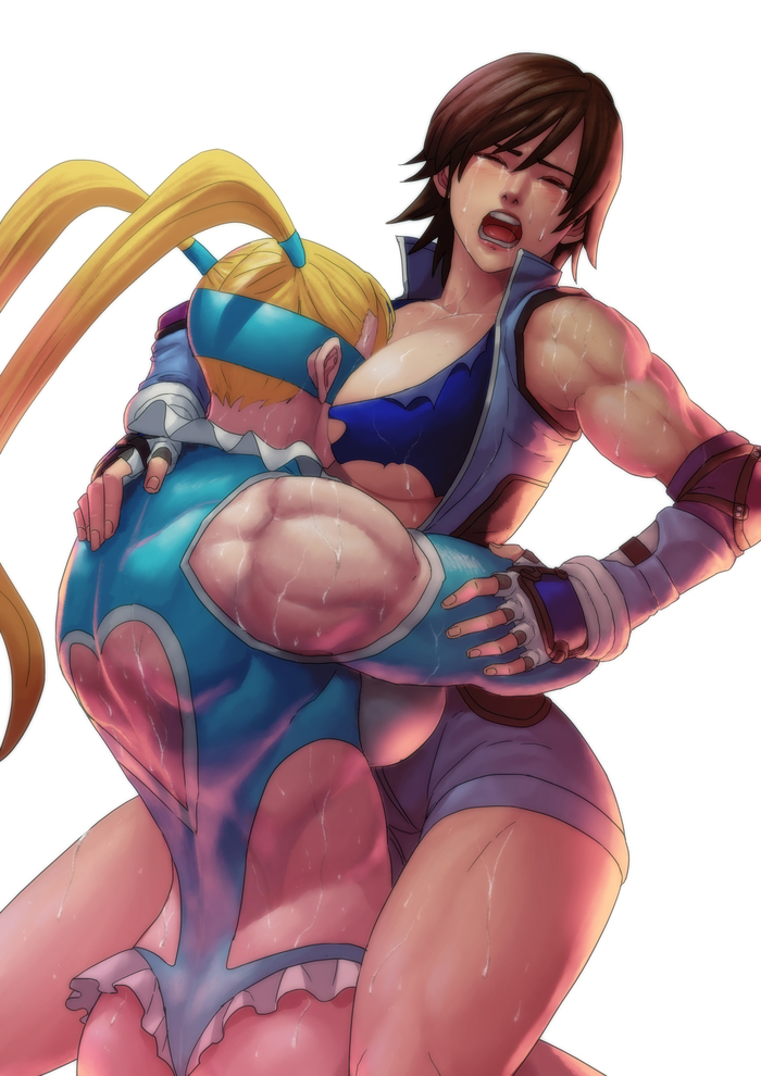 R Mika vs Asuka - , Art, Strong girl, Street fighter, Tekken, Rainbow Mika, Asuka Kazama, Anime art, Longpost