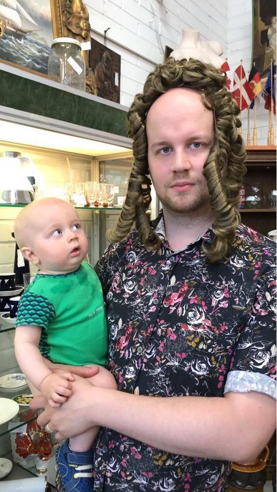 My son was shocked when he saw me in a wig - Wig, A son, Reaction