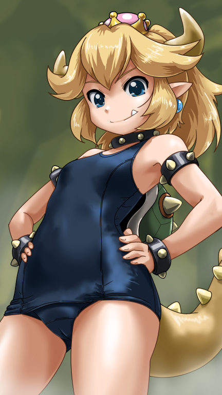 Loli version (where without it) - Anime, Anime art, Super mario, Loli, Bowsette