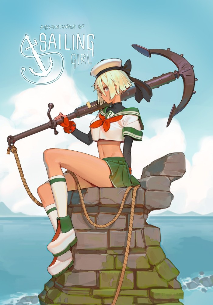 Sailing Girl Anime Art, Original Character, , Tim lochner