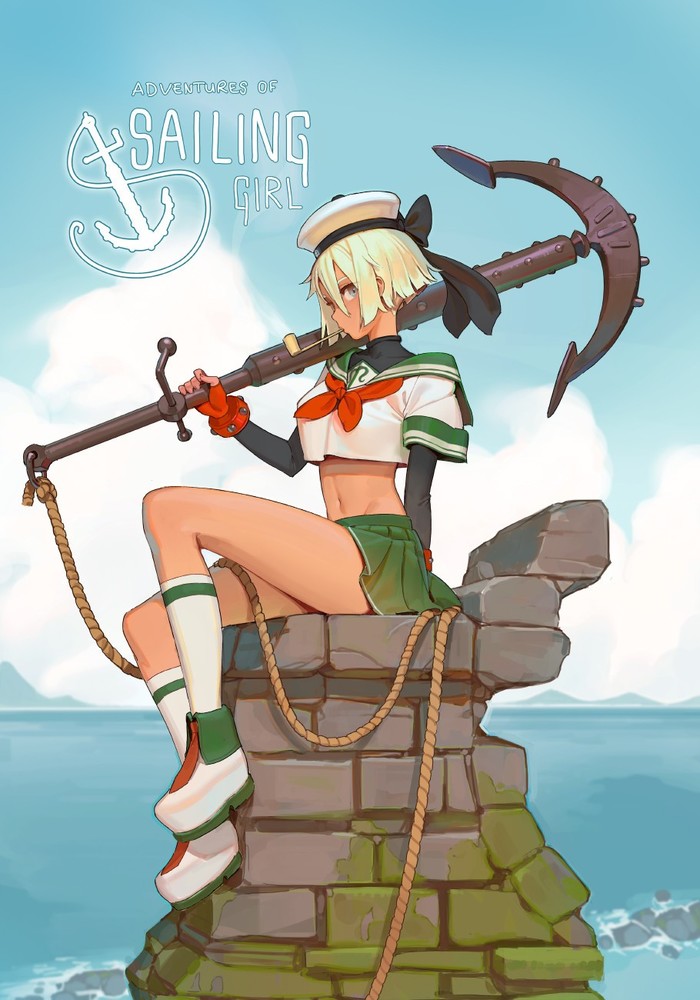 Sailing Girl - Anime Art, Anime Original, Девушки, Tim lochner