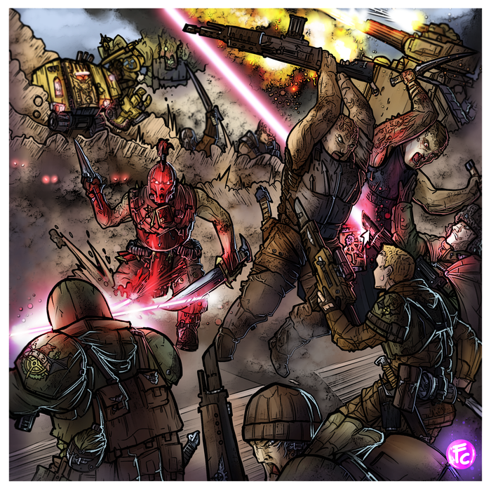 LordCarmi Warhammer 40k, Astra Militarum, Chaos cultists, Dark Apostle, , Wh Art, 