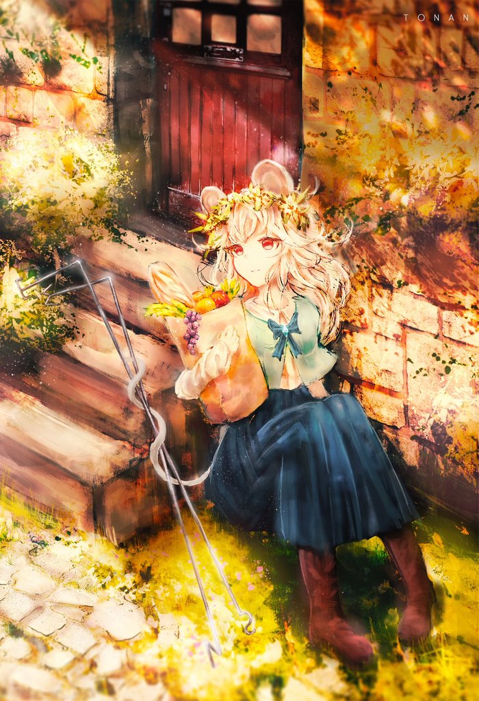  , Anime Art, Touhou, Nazrin, Tonan