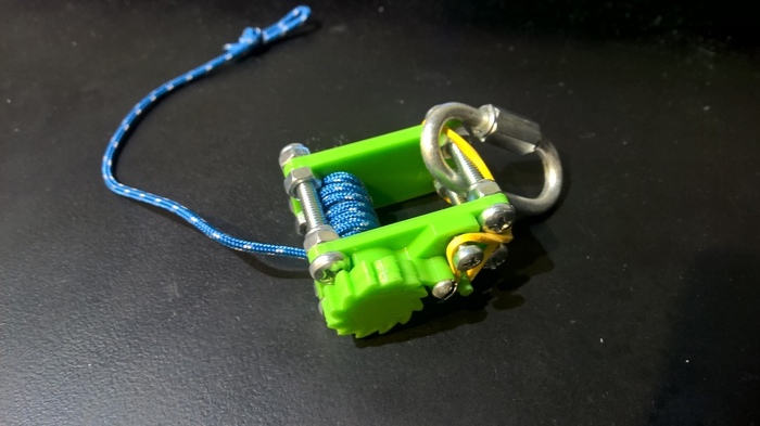 Mini winch - My, , 3D печать, Life hack